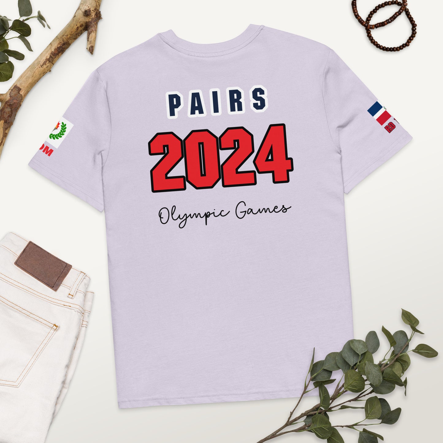 Paris 2024 Olympic Games Unisex organic cotton t-shirt (LIGHT-EN)