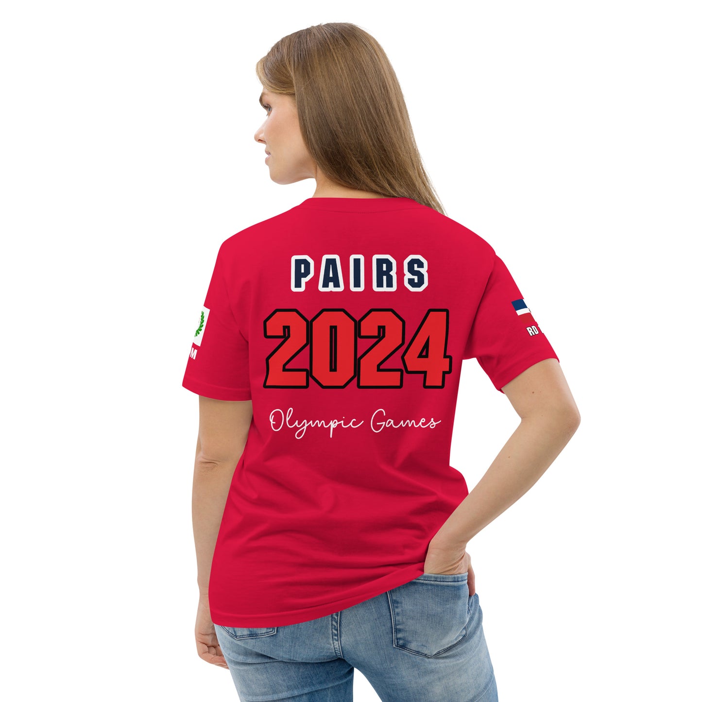 T-shirt unisexe en coton bio des Jeux Olympiques de Paris 2024 (DARK-FR)