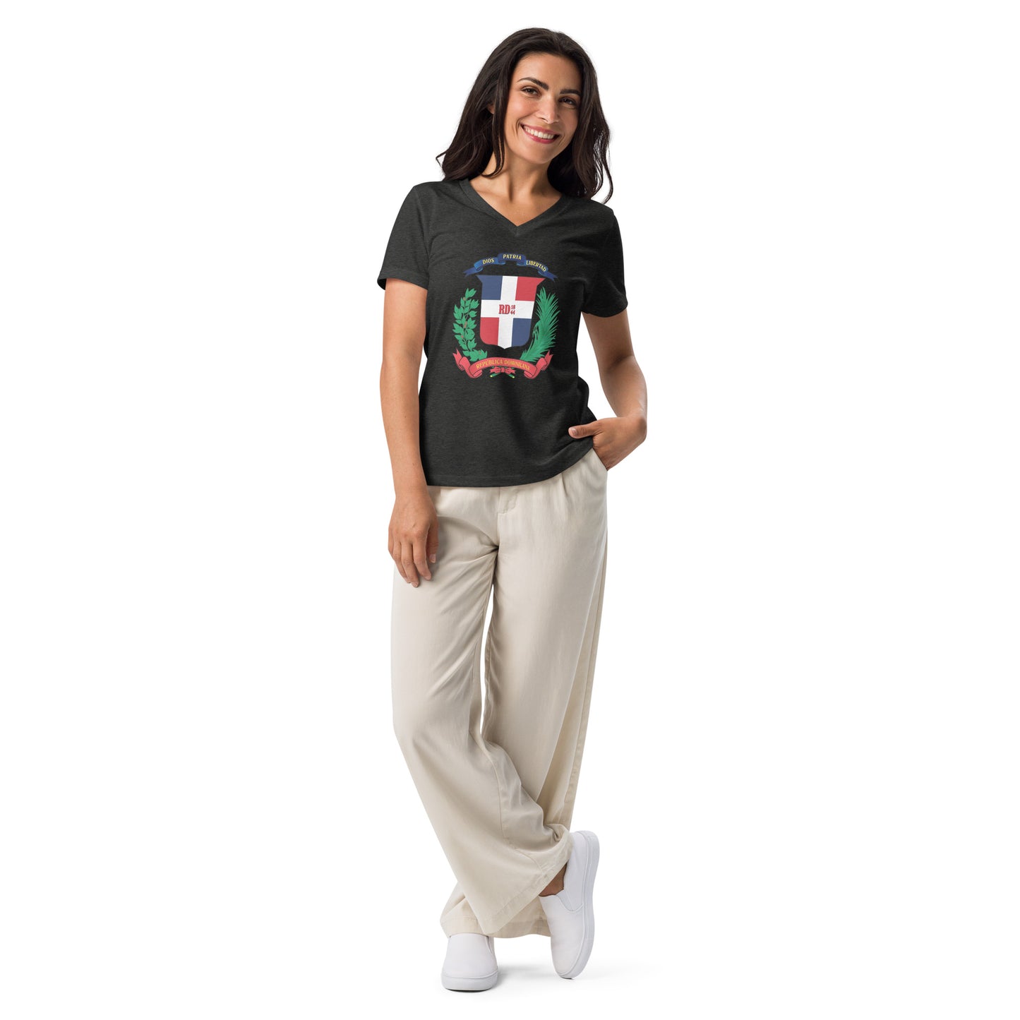 RD 1844 Seal Women’s relaxed v-neck t-shirt